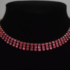 Jcrew multi stone pinkish-red necklace/choker